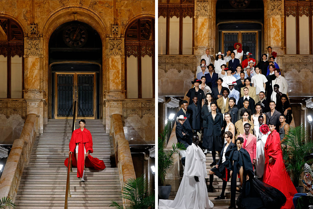 Models in the runway during Echeverria fashion show Spring Summer 2024 in New York