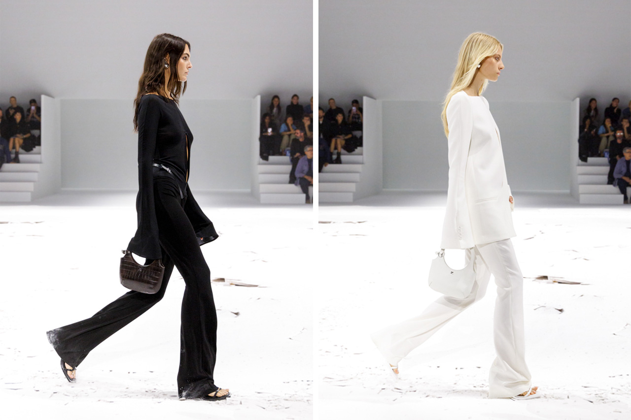 Models walking the runway during Courreges fashion show Spring Summer 2024 in Paris