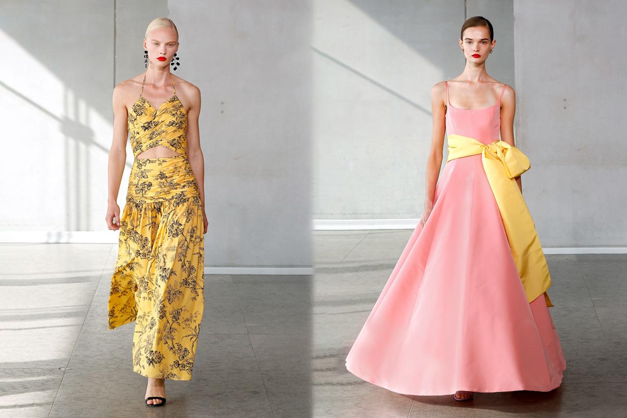 Models walking the runway during Carolina Herrera runway fashion show Spring Summer 2024 in New York