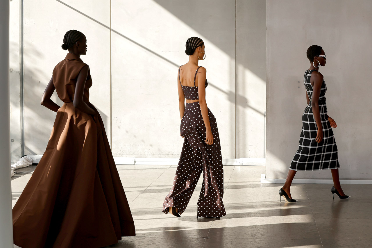 Models walking the runway during Carolina Herrera runway fashion show Spring Summer 2024 in New York