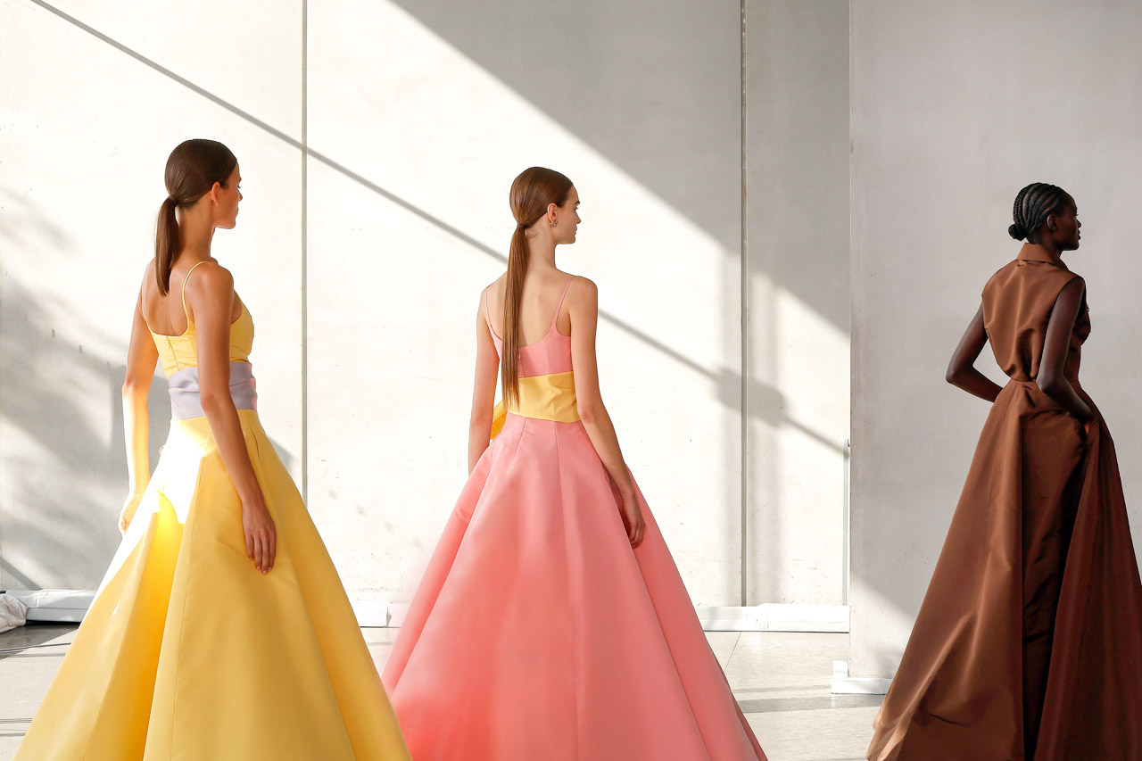 Models walking the runway during Carolina Herrera runway fashion show Spring Summer 2024 in New York