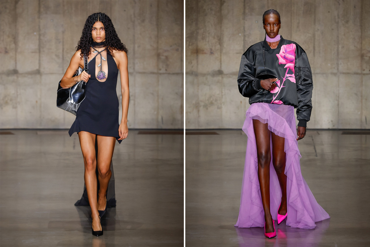 Model walks the runway during David Koma fashion show Spring Summer 2024 in London