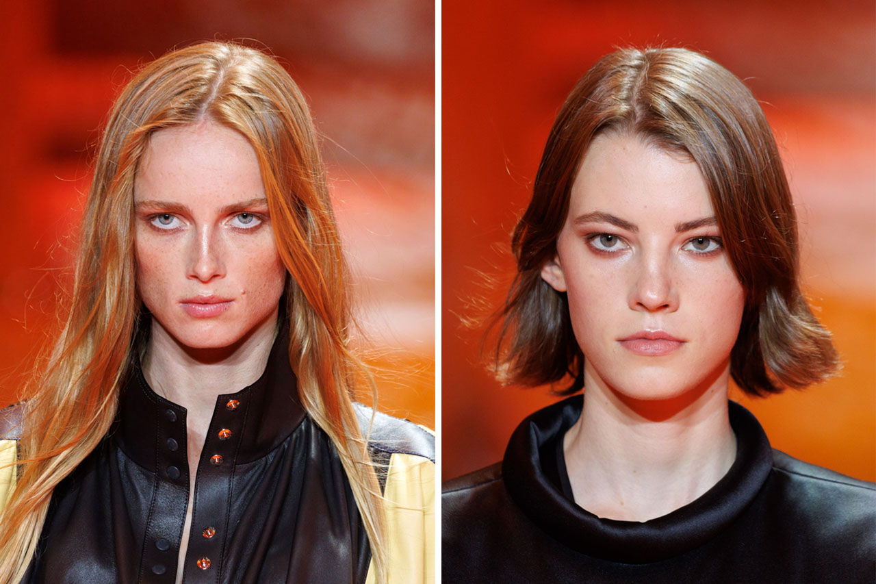 Headshot of a model during the Louis Vuitton fashion show Spring Summer 2024 in Paris