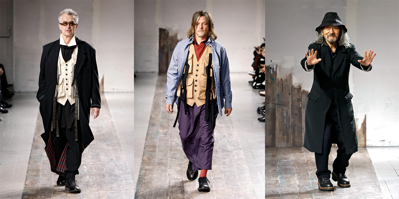 Yohji Yamamoto AW24 Wim Wenders and Norman Reedus at Paris